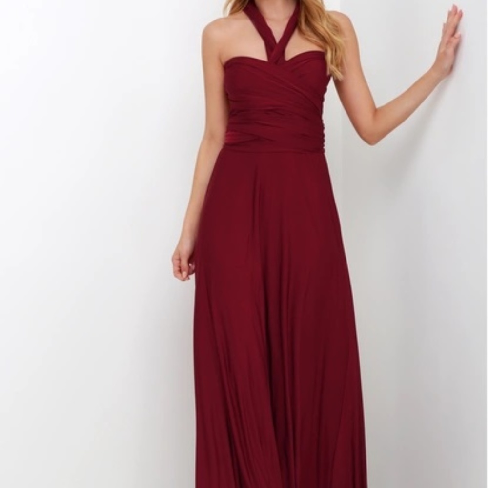 Red Infinity Wrap Dress